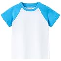 AIWUHE Toddler T Shirts Cotton Summer Tshirts Boys Girls Basic Tee Undershirts Short Sleeve Clothes Crew Neck Shirts 2-7Y