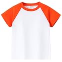 AIWUHE Toddler T Shirts Cotton Summer Tshirts Boys Girls Basic Tee Undershirts Short Sleeve Clothes Crew Neck Shirts 2-7Y