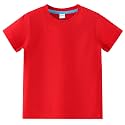 AIWUHE Toddler T Shirts Cotton Summer Tshirts Boys Girls Basic Tee Undershirts Short Sleeve Clothes Crew Neck Shirts 2-7Y