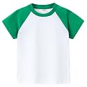 AIWUHE Toddler T Shirts Cotton Summer Tshirts Boys Girls Basic Tee Undershirts Short Sleeve Clothes Crew Neck Shirts 2-7Y