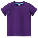 AIWUHE Toddler T Shirts Cotton Summer Tshirts Boys Girls Basic Tee Undershirts Short Sleeve Clothes Crew Neck Shirts 2-7Y