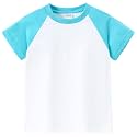 AIWUHE Toddler T Shirts Cotton Summer Tshirts Boys Girls Basic Tee Undershirts Short Sleeve Clothes Crew Neck Shirts 2-7Y