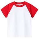 AIWUHE Toddler T Shirts Cotton Summer Tshirts Boys Girls Basic Tee Undershirts Short Sleeve Clothes Crew Neck Shirts 2-7Y