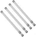 AIZESI Spring Tension Curtain Rod Short Tension Rod (Silver,17"to 28"-4Pcs)