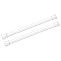 AIZESI Spring Tension Curtain Rods Short Tension Rod (White,8" to 12"-2Pcs)
