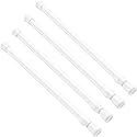 AIZESI Spring Tension Curtain Rods Short Tension Rod (White,27" to 37"-4Pcs)