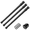 AIZESI Spring Tension Curtain Rods Short Tension Rod (Black,17" to 28"-3Pcs)