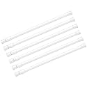 AIZESI Spring Tension Curtain Rods Short Tension Rod (White,12" to 19"-6Pcs)