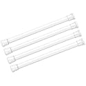 AIZESI Spring Tension Curtain Rods Short Tension Rod (White,8" to 12"-4Pcs)