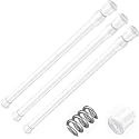 AIZESI Spring Tension Curtain Rods Short Tension Rod (White,17" to 28"-3Pcs)