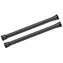 AIZESI Spring Tension Curtain Rods Short Tension Rod (Black,8" to 14"-2Pcs)