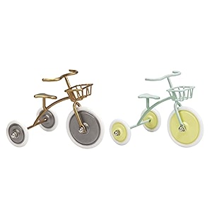 metal miniature tricycle dollhouse miniature furniture size 492335366 in suitable for 112 scale dollhouses 2 pcs color yellowampgold