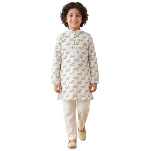aj dezines boys cotton full sleeve letter printed kurta pajama set for kids - ethnic wear  special occasion amp traditional outfit boys kurta set - regular fit