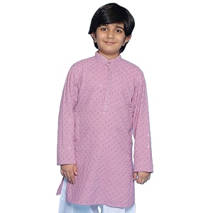 aj dezines chikankari kurta for boys- ethnic wear  embroidery chikankari sequined  traditional amp festive outfit  cotton stylish boys kurta  perfect for wedding amp family function