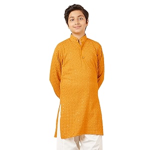 aj dezines chikankari kurta for boys- ethnic wear  embroidery chikankari sequined  traditional amp festive outfit  cotton stylish boys kurta  perfect for wedding amp family function