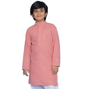 aj dezines chikankari kurta for boys- ethnic wear  embroidery chikankari sequined  traditional amp festive outfit  cotton stylish boys kurta  perfect for wedding amp family function