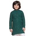 AJ DEZINES Chikankari Kurta For Boys- Ethnic Wear | Embroidery Chikankari Sequined | Traditional &amp; Festive Outfit | Cotton Stylish Boys Kurta | Perfect For Wedding &amp; Family Function