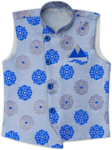 aj dezines floral print boys waistcoat