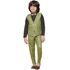 AJ DEZINES Kids Cotton Blend Checkered Clothing