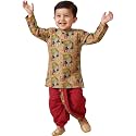 AJ DEZINES Kids Cotton Printed Dhoti Kurta