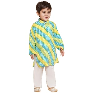 AJ DEZINES Kids Ethnic Wear Cotton Printed