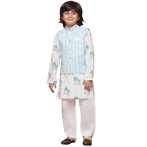 AJ DEZINES Kids Ethnic Wear Cotton Printed