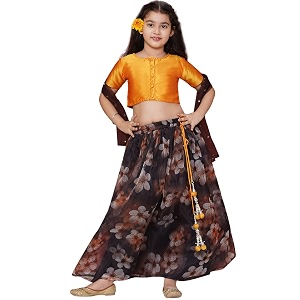 AJ DEZINES Kids Ethnic Wear Silk Blend