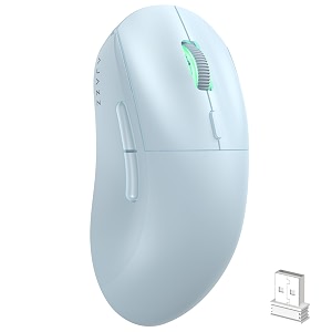 aj199 wireless gaming custom mouse59g ultra lightweight26k dpi optical paw3395 sensor1000hz polling rateesports wired usb c weave cableprogrammable ttc glod slient click for ps4 pc fpsmoba-blue