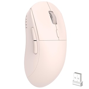 aj199 wireless gaming custom mouse59g ultra lightweight26k dpi optical paw3395 sensor1000hz polling rateesports wired usb c weave cableprogrammable ttc glod slient click for ps4 pc fpsmoba-pink