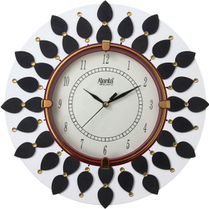 ajanta analog 33 cm x 33 cm wall clock red with glass standard