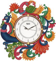 AJANTA Analog 33 cm X 33 cm Wall Clock (Blue, With Glass, Standard)