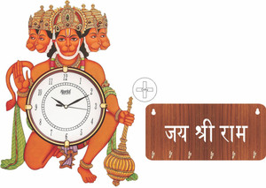ajanta analog 4064 cm x 3048 cm wall clock orange with glass standard