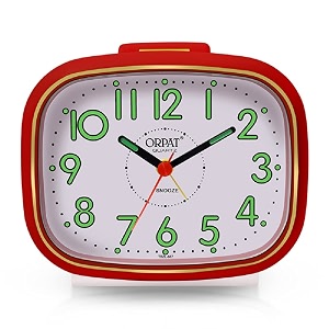 ajanta orpat beep analog alarm clock with 4 minutes snooze amp light facility134x120x80 mm blue plastic