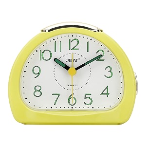 ajanta orpat time piece beep alarm analog clock small_140x114x74 mm yellowplastic