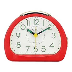 ajanta orpat analog beep alarm clock small 140x114x74 mm red plastic