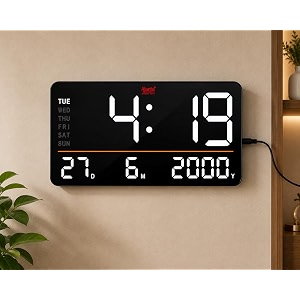 Ajanta Quartz Digital Wall Clock with Large