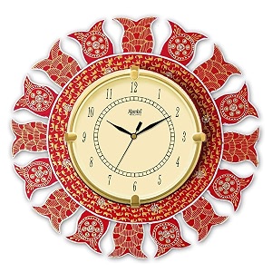 ajanta mandala mdf wooden wall clock for home decor 33 cm