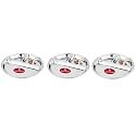 Ajay's Shoppe 3 Section Stainless Steel Partition Thali Set of 3 | 27.2 cm (11 Inch) Divided Dinner Plates | Multipurpose Steel Meal Plates for Home, Canteen &amp; Restaurant | Mirror Finish