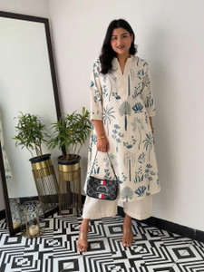 Ajay creation Women Pure Cotton Kurti Palazzo