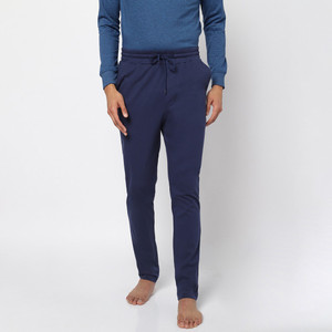 ajile by pantaloons men solid dark blue track pants