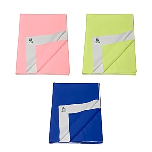 pack of 3 baby bed protector reusable - soft cotton 100 waterproof high absorbent faster dry sheet - best for new born babies amp toddler children large - 100x140cm pinkmint greennavy blue