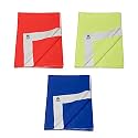 Pack of 3, Baby Bed Protector Reusable - Soft Cotton 100% Waterproof High Absorbent Faster Dry Sheet - Best for New Born Babies &amp; Toddler Children (Medium - 70X100CM) (Red,Mint Green,Navy Blue)