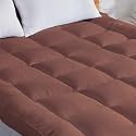 AJISH Super Soft Mattress Topper Single Bed 72X36 | Single Bed Topper Padding 2" inch | 1200 GSM Microfiber Top Surface Back & Neck Pain Relief | Comfort Sleep All Night (Brown, 3 X 6 Feet)