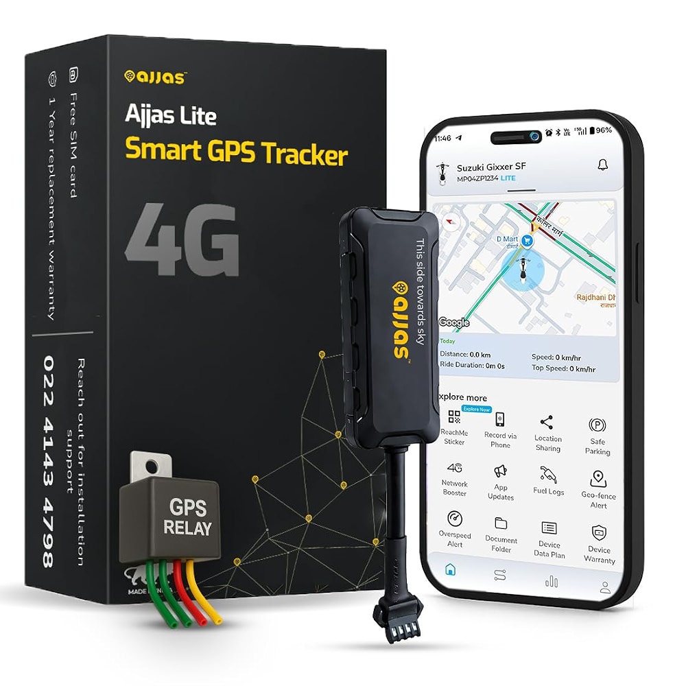 Ajjas 4G Lite (Remote Engine Lock) Wired Hidden AI Smart GPS Tracker ...
