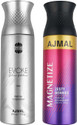 Ajmal Evoke Silver Edition and Magnetize for Unisex Deo Combo pack of 2 (Total 400ML) (2 Items in the set)