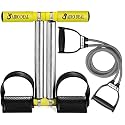 Double Spring Tummy Trimmer, Waist Trimmer, Ab Exerciser,Gym -Fitness Equipment for Unisex and Double Toning Resistance Tube Pull Rope Elastic Rubber Exercise Band for Stretching, Workout
