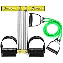 Double Spring Waist Trimmer Abs Exerciser Body Toner Fat Buster Core &amp; Abdominal Trainers and Double Toning Resistance Tube Pull Rope Elastic Rubber Exercise Band for Stretching, Workout