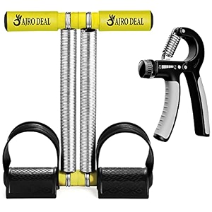 ajro deal tummy trimmer double spring for unisex body tonner waist trimmer amp fitness equipment and resistance 10 kg - 40 kg adjustable hand grip hand grip strengthener for forearm hand exercises