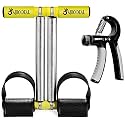 AJRO DEAL Tummy Trimmer Double Spring for Unisex Body tonner, Waist Trimmer &amp; Fitness Equipment and Resistance (10 KG - 40 Kg) Adjustable Hand Grip| Hand Grip Strengthener for Forearm Hand Exercises