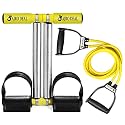AJRO DEAL Tummy Trimmer Double Spring for Unisex Body tonner, Waist Trimmer &amp; Fitness Equipment and Resistance Heavy Tube Exercise Band for Stretching, Full Body Workout